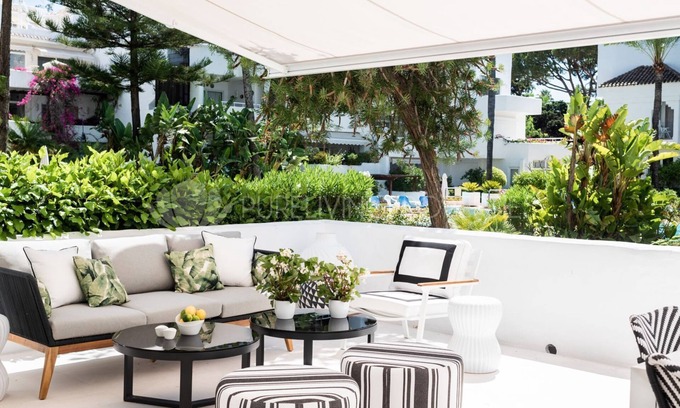 Golden Mile Apartment | 150 meters from the beach, large terrace, sea view, Pool & tropical gardens