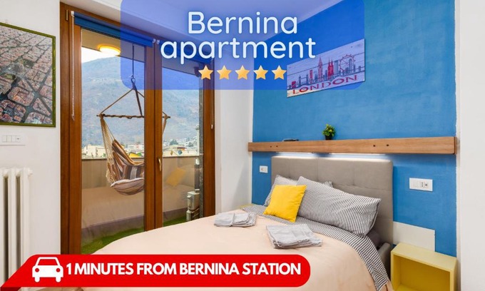 Tirano Apartment | 1min from Bernina Express - Mountain View - AC - WiFi