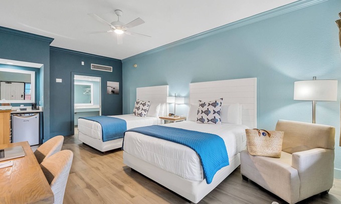 Crystal Beach Hotel | 2 Queen Beds Available. Dog Friendly!