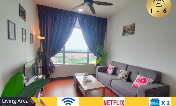 Shah Alam Apartment | 2R2B Comfy Homestay, 1-6 Pax - GA4
