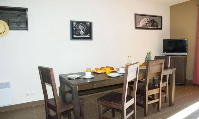Font-Romeu-Odeillo-Via Apartment | 30m from resort center, fitness, swimming pool, sauna, hammam, terrace, balcony, tv, ski locker