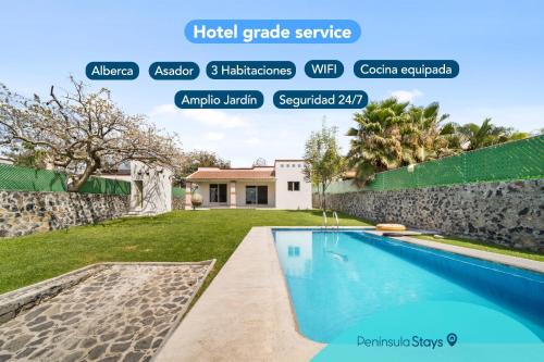 Oaxtepec House | 3BR Casa familiar con alberca y asador en Oaxtepec