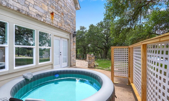 Spring Branch House | 5BR Fantasy Castle | Hot Tub, River Access, Media Room, Pond
