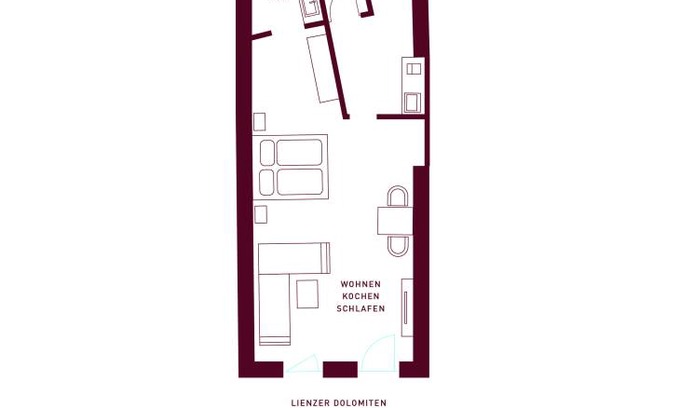 Lienz Apartment | 60 m² Apartment ∙ 1 bedroom ∙ 3 guests