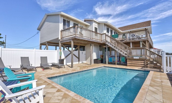 Alligator Point House | 7 Bedroom Beach House with POOL! Gulf Front and Bay Front