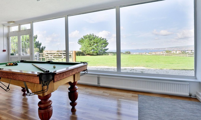 Port Isaac House | 7 Bedroom house with Stunning Sea Views nr Port Isaac. Pool,games rooms,log fire