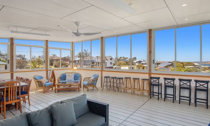 Bermagui House | 7 Murrah Street- Ample space, featuring a superb enclosed entertainment area with views