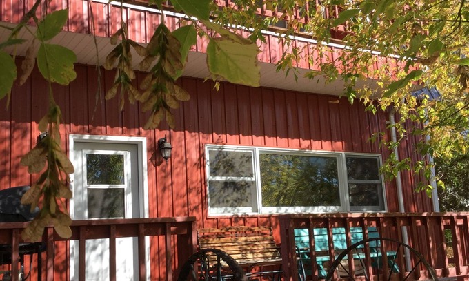 Meeker House | A big red barn on the river