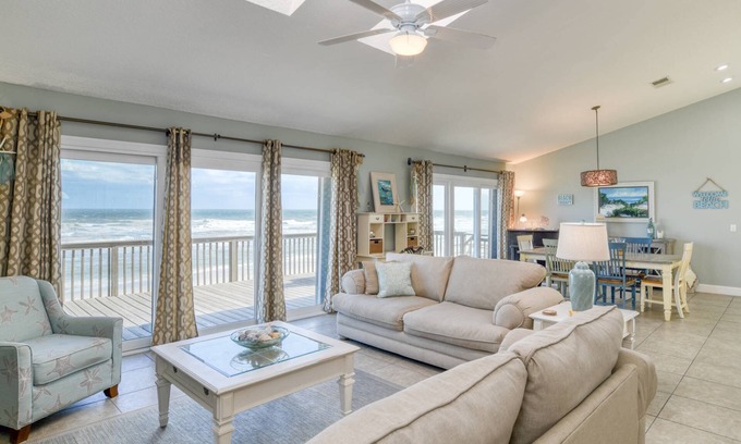South Ponte Vedra Beach House | Almost Heaven! Large Beachfront Home, Incredible Views, 2 Level Deck, Fire Pit, $300 in Free Tickets
