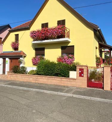 Oberhergheim Apartment | ALSACE Gite Climatisé jardin garage motos vélos près Colmar Eguisheim