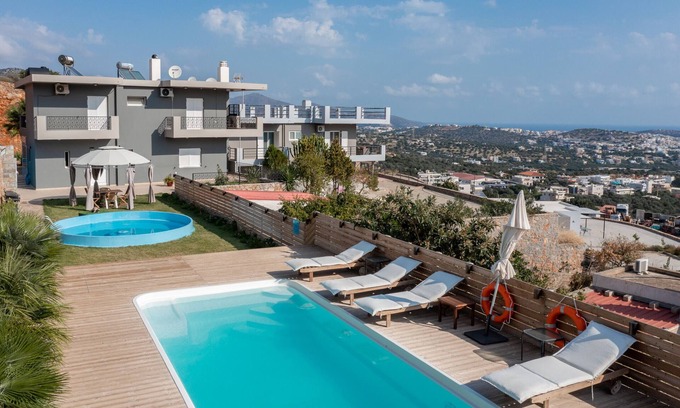 Agios Nikolaos Villa | Amina villa,Private pool,Gym,Agios Nikolaos