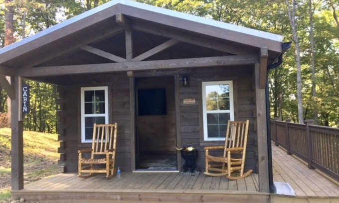 Fort Gay Cabin | Amish-Built Log Cabin with Private Ravine Views