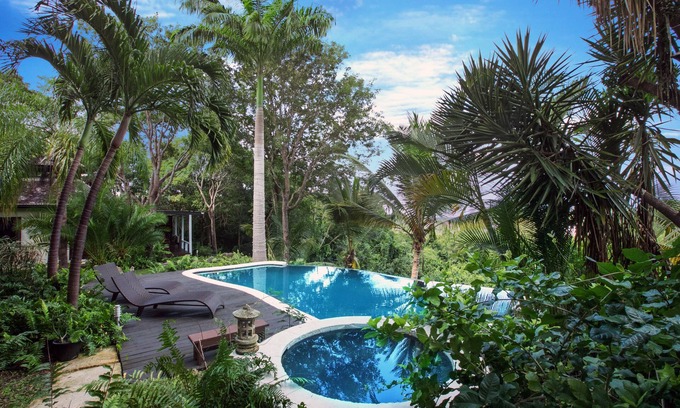The Rock House | Ancient Grove 5 bedroom Luxury villa, Infinity pool, Ocean Views, Lush Gardens