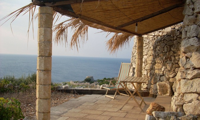 Gagliano del Capo House | Ancient pajara, 100 meters to the sea with private diasa, with splendid sea views