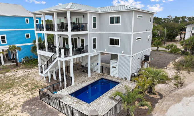 Indian Pass House | Angler's Nook: Stunning Beachfront Home, Private Pool, Pet-Friendly – Sleeps 12