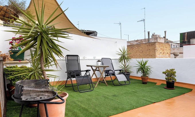 Amposta Apartment | Apartment 'Super Terraza' with Private Terrace, Wi-Fi and Air Conditioning