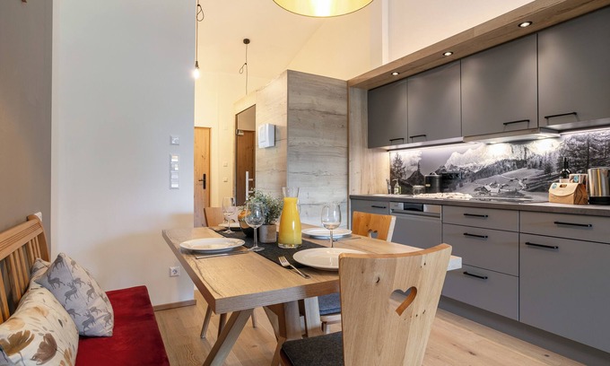 Haus im Ennstal Apartment | Apartment with a spa and a balcony
