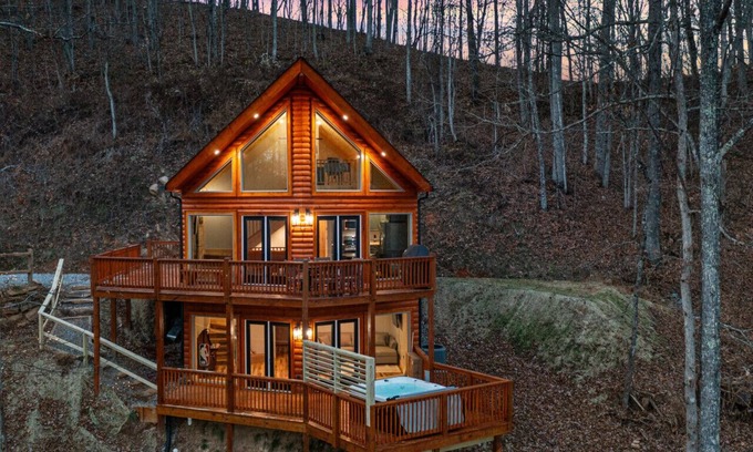 Bryson City Cabin | Appalachian Peak Paradise - Massive Views, Hot Tub, Fire Pit