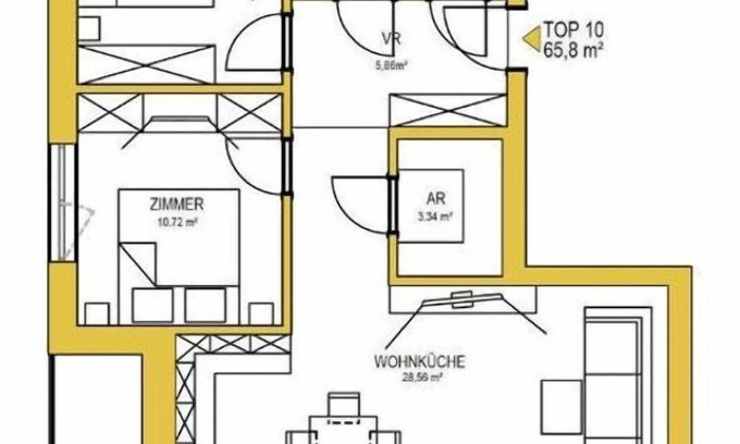Atripalda Apartment | Appartement 2 mit 2 Schlafzimmer, Bad, 2 WC - SUN Hill Appartements