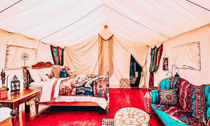 Palisades RV Rental | Arabian nights Luxury suite, Glamping tent