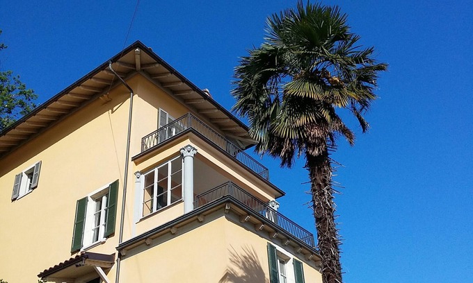 Cannobio Villa | Art Nouveau villa with pool, garden, barbecue, WiFi, breathtaking views, close to town