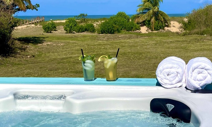 Jarealito House | Atlantic Beach House w/Ocean View Hottub on Quiet Beach, king beds, fast WiFi