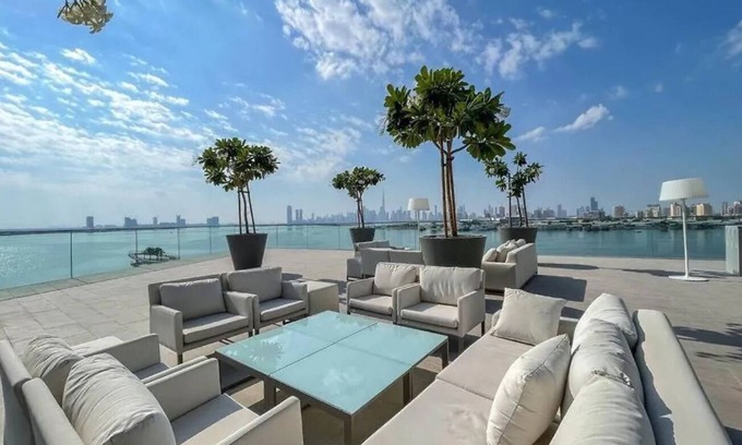 Dubai Apartment | Aya - Elegant 1BR Apartment With Balcony and Creek Views