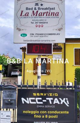 Agugliaro Bed & Breakfast | B&B Martina