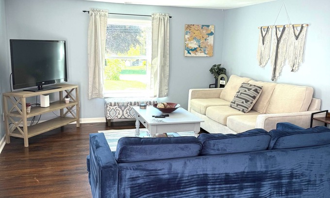 Riverside Cottage | Beach Bliss, Pet Friendly Retreat, With Hot Tub Near Lake MI