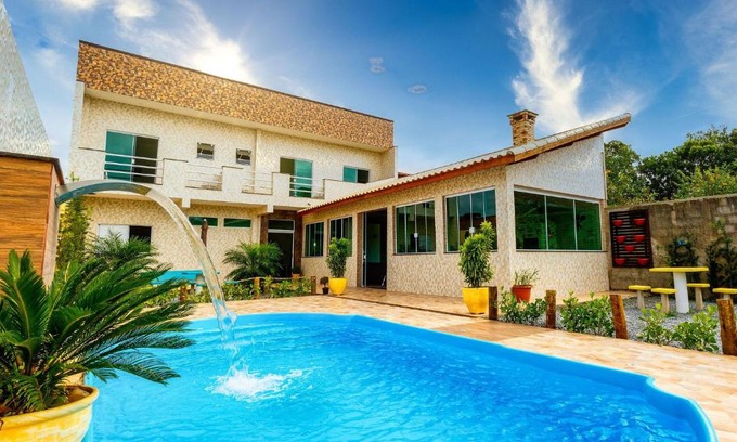 Cidade Nova Peruibe House | BEACH HOUSE com Piscina e Churrasqueira para 16 pessoas