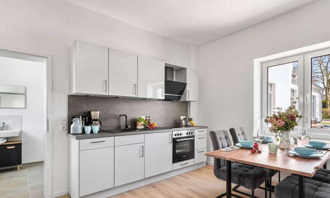 Gelting Apartment | Beach shell - ground floor, terrace, garden furniture, barbecue, parking space, shower room, TV