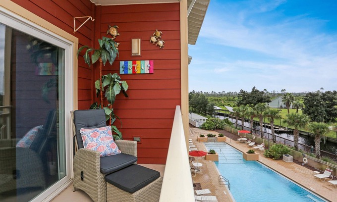 Waterside Village Condo | Beach View 2BR Condo in Waterside with Community Pool Sleeps 6 ~ Coastal Joy