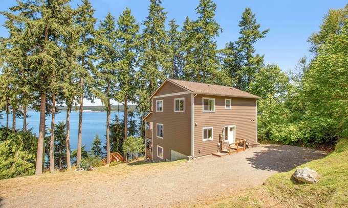 Port Hadlock House | Beachfront three-story home w/deck, bay views, hot tub, game room, and WiFi