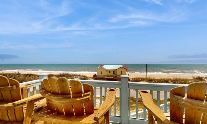 North Topsail Beach House | Beachfront dog-friendly home with beach access & views, and private hot tub