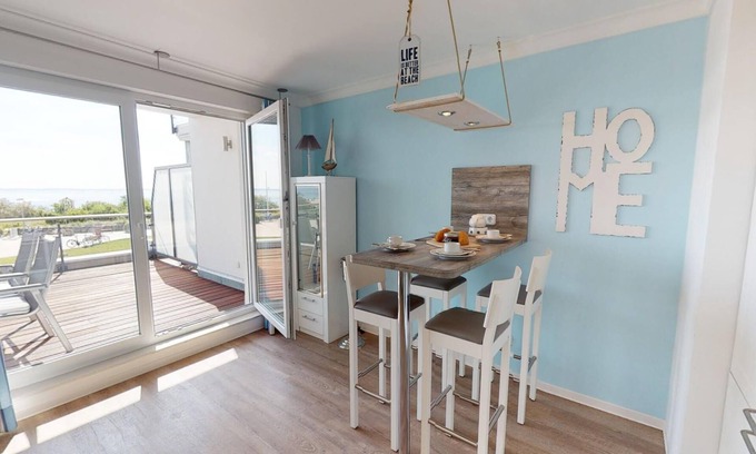 Pelzerhaken Apartment | Beautiful 2-room vacation apartment for 4 people and dog with balcony & Baltic Sea view