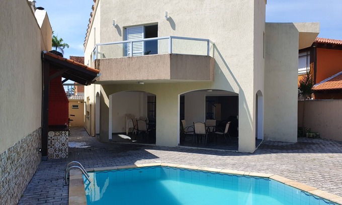 Enseada House | Beautiful house in Enseada with 6 suites pool, barbecue, solarium 150m from the beach
