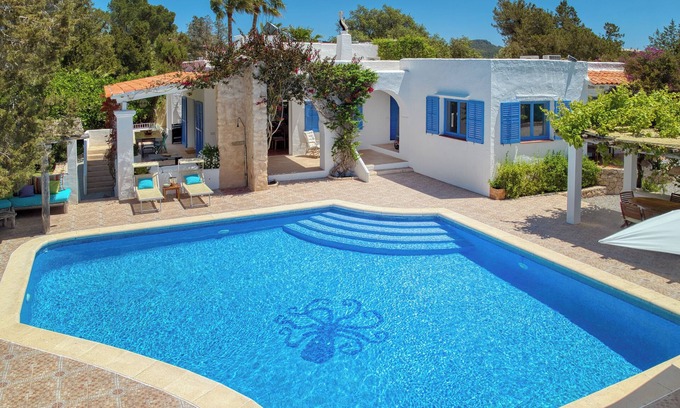 Sant Josep de sa Talaia Villa | Beautiful house with large pool for 8 in the hills of San Jose very well located