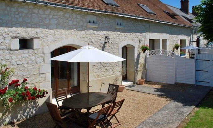 Noyant-Villages House | Beautifully presented holiday home with private garden, pool, & excellent wi-fi