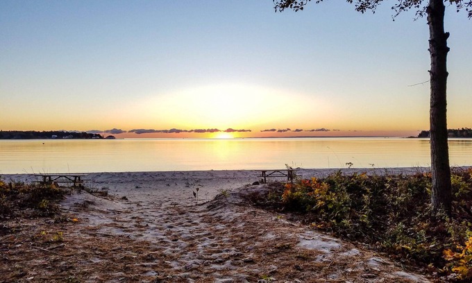 Beaver Island Condo | Beaver Harbor Condo Unit #5 with semi-private beachfront access
