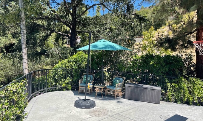 La Canada Flintridge House | Bedroom and Living Room for a quiet guest.