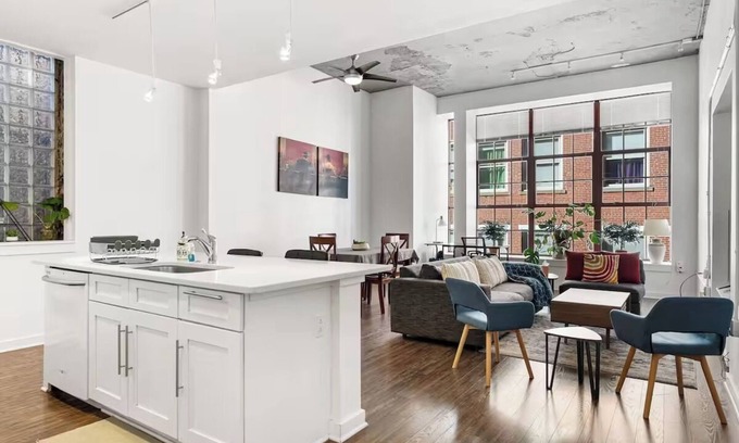 Cultural District Apartment | Best location! Great views on the deck, Large unit!