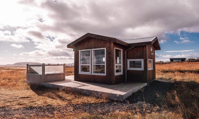 Reykholt House | Blue View Cabin 6B With private hot tub