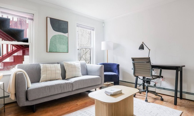 South Boston Apartment | Blueground | S. Boston, w/d, balcony, nr ICA