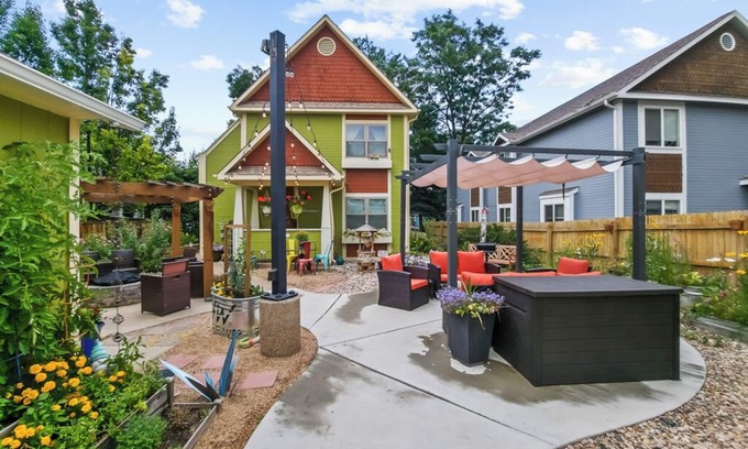 University Park Apartment | Boutique Studio Apartment Hotel across from CSU in Old Town Fort Collins! Take a trip back in time to when Hippies, Coffee Houses, and The British Invasion were everywhere! It's an urban-industrial studio, a rustic garden suite, and our pet-friend