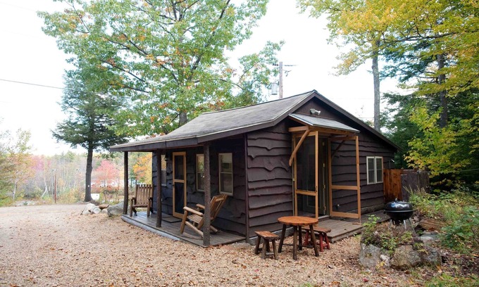 Pittsfield Cabin | Bower Cabin- Cabin in woods on a remote pond, Romantic getaway, Green living!