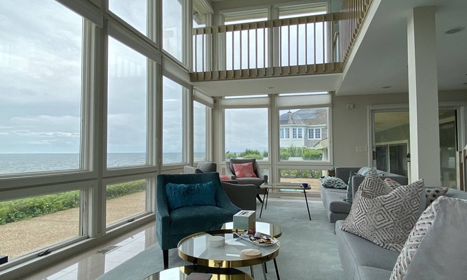 Mashpee House | Breathtaking Oceanfront Home with Pool.