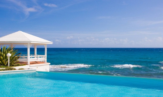 Stella Maris Villa | Breathtaking panoramic ocean view from stunning open, airy villa with huge pool