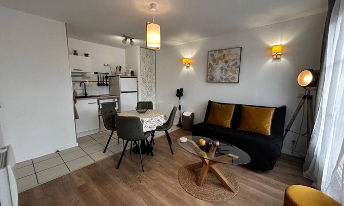 La Roche-Posay Apartment | Bright and comfy 200m from Thermes! With WIFI, pool and private parking.