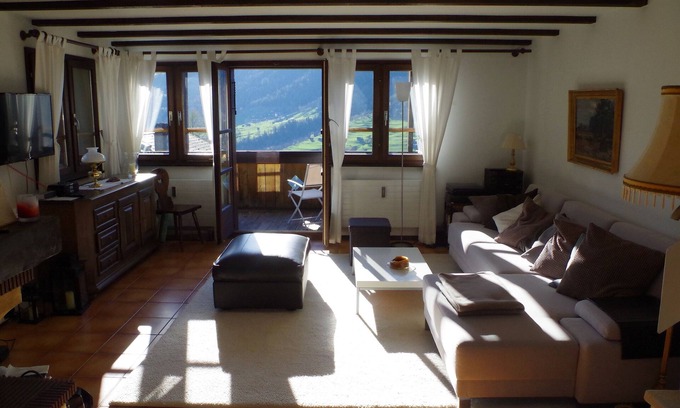 Ernen Apartment | Bright quiet apartment with great views of the mountains for hiking and skiing