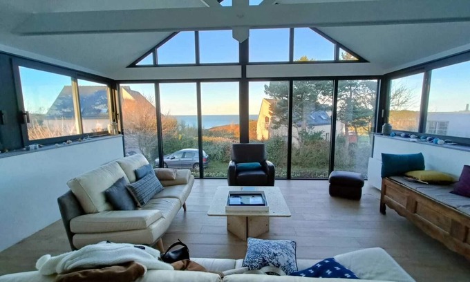 Pleherel-Plage-Vieux-Bourg House | Brittany, near Cap Fréhel, 12-person house, sea view, 350 m from beach.
